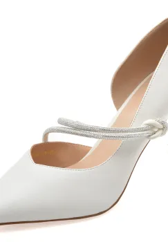 Pantofi eleganti EPICA albi, E291, din piele naturala imagine