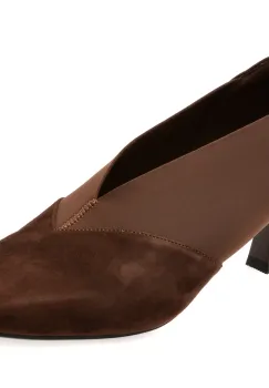 Pantofi eleganti EPICA maro, 3D7535, din piele intoarsa si material textil imagine