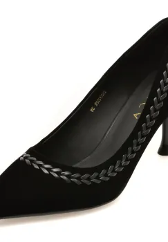 Pantofi eleganti EPICA negri, 3253, din material textil imagine