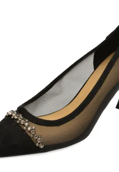 Pantofi eleganti EPICA negri, 5727, din material textil imagine