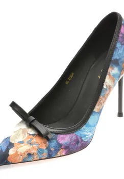 Pantofi eleganti EPICA negri, A2273, din material textil imagine
