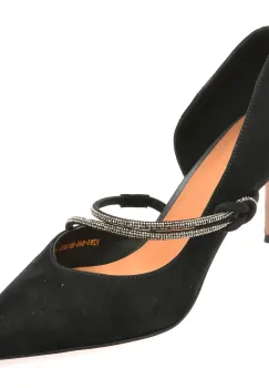 Pantofi eleganti EPICA negri, E291, din piele intoarsa imagine