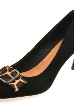 Pantofi eleganti EPICA negri, F222, din piele intoarsa imagine