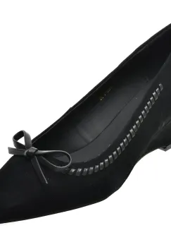 Pantofi eleganti EPICA negri, H628, din piele intoarsa imagine