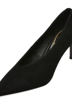 Pantofi eleganti EPICA negri, H692, din piele intoarsa imagine