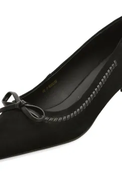 Pantofi eleganti EPICA negri, YRH603, din piele intoarsa imagine