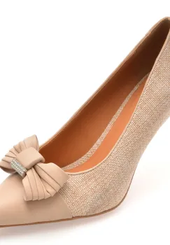 Pantofi eleganti EPICA nude, EB633, din material textil imagine