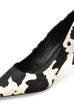 Pantofi eleganti EPICA PREMIUM alb-negru, H1424, din piele naturala imagine