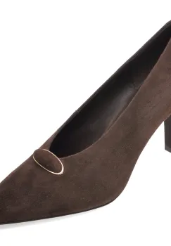 Pantofi eleganti EPICA PREMIUM maro, 601D, din piele intoarsa imagine
