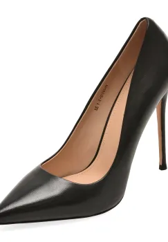 Pantofi eleganti EPICA PREMIUM negri, 231721, din piele naturala imagine
