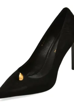 Pantofi eleganti EPICA PREMIUM negri, 2539, din piele intoarsa imagine