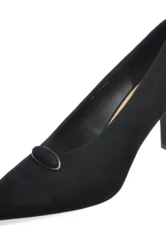 Pantofi eleganti EPICA PREMIUM negri, 601D, din piele intoarsa imagine