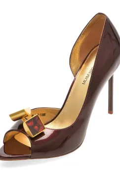 Pantofi eleganti EPICA PREMIUM visinii, 2651, din piele naturala lacuita imagine