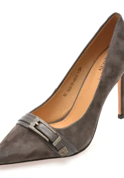 Pantofi eleganti FLAVIA PASSINI gri, 4A212, din piele intoarsa imagine