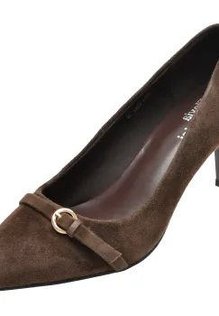 Pantofi eleganti FLAVIA PASSINI maro, A614, din piele intoarsa imagine