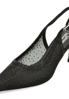 Pantofi eleganti FLAVIA PASSINI negri, ATH222, din material textil imagine