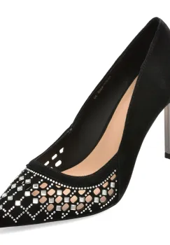 Pantofi eleganti FLAVIA PASSINI negri, M205, din piele intoarsa imagine