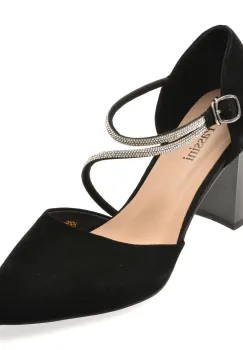 Pantofi eleganti FLAVIA PASSINI negri, V1822, din piele intoarsa imagine