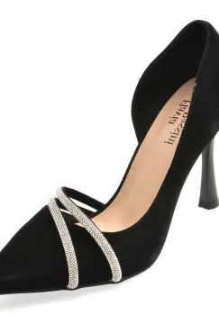 Pantofi eleganti FLAVIA PASSINI negri, V8770, din piele intoarsa imagine