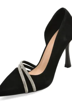 Pantofi eleganti FLAVIA PASSINI negri, V8770, din piele intoarsa imagine