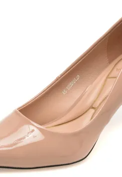 Pantofi eleganti FLAVIA PASSINI nude, KL26AGE, din piele ecologica lacuita imagine