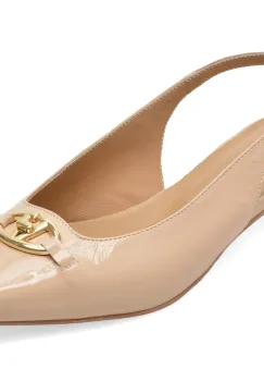 Pantofi eleganti GOLD DEER bej, 432102, din piele naturala lacuita imagine
