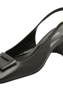 Pantofi eleganti GOLD DEER negri, 432004, din piele naturala imagine