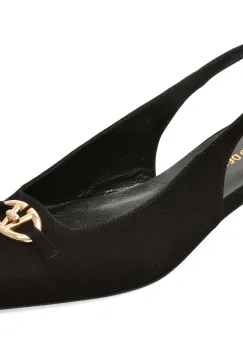 Pantofi eleganti GOLD DEER negri, 432102, din piele intoarsa imagine