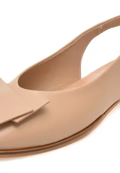 Pantofi eleganti GOLD DEER nude, 420923, din piele naturala imagine