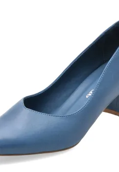 Pantofi eleganti IMAGE albastri, 1065, din piele naturala imagine