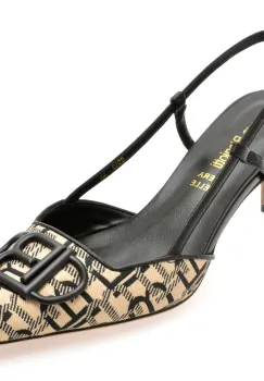 Pantofi eleganti LAURA BIAGIOTTI negri, 8969, din material textil imagine