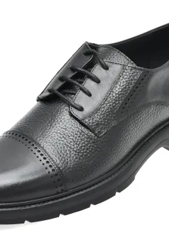 Pantofi eleganti OTTER negri, RG02, din piele naturala imagine