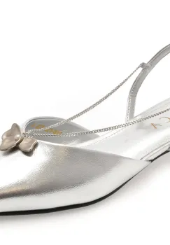 Pantofi EPICA argintii, 2000, din piele naturala imagine
