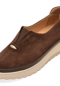 Pantofi EPICA maro, 381139, din piele intoarsa imagine