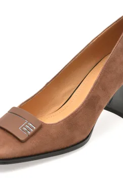 Pantofi EPICA maro, 4L109, din piele intoarsa imagine