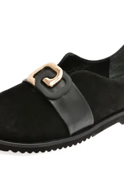 Pantofi EPICA negri, 106EVA7, din piele intoarsa imagine