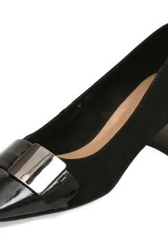 Pantofi EPICA negri, 1C4506, din piele intoarsa imagine