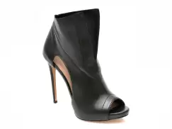 Pantofi EPICA negri, 245D01, din piele naturala