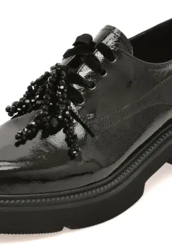 Pantofi EPICA negri, 5S549, din piele naturala lacuita imagine