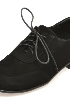 Pantofi EPICA negri, M1158, din piele intoarsa imagine