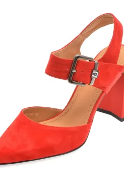 Pantofi EPICA rosii, A962, din piele intoarsa imagine
