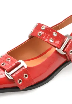 Pantofi EPICA rosii, EB665, din piele naturala lacuita imagine