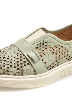 Pantofi ERISMA verzi, 123048, din piele naturala imagine