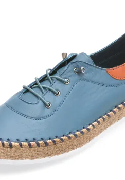 Pantofi EVIDA albastri, EVHT301, din piele naturala imagine