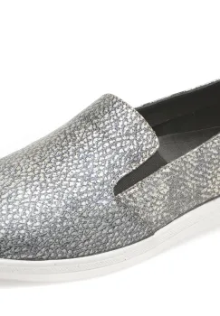 Pantofi EVIDA argintii, EV2812A, din nabuc imagine