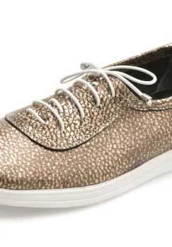 Pantofi EVIDA aurii, EV2746, din piele naturala imagine