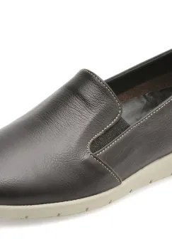 Pantofi EVIDA negri, EV2812, din piele naturala imagine