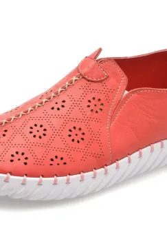 Pantofi EVIDA rosii, EV2905, din piele naturala imagine