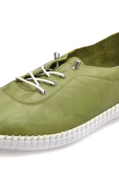 Pantofi EVIDA verzi, EV2773, din piele naturala imagine