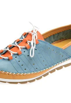 Pantofi FLAVIA PASSINI albastri, 2001, din piele naturala imagine